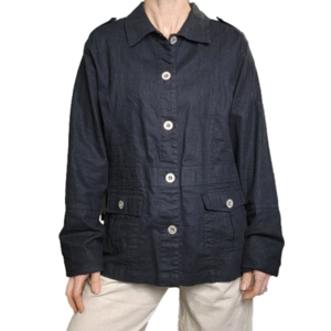 Vintage Jacket Linen Cotton blend Black color Size Mp BILL BLASS